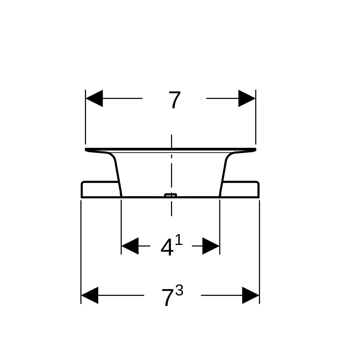 Geberit Ablaufventil mit Dichtungsring d70/di7 216.986.00.1