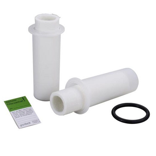 Grünbeck Ersatzfilterkerze 20 µm, Größe 1 mit Schutzglocke und Glocken-O-Ring, 2er Pack 103067