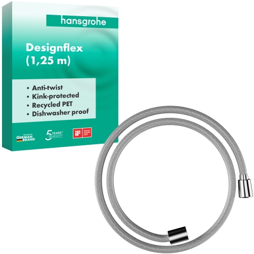 Hansgrohe Textilbrauseschlauch Designflex 1250mm chrom 28220000