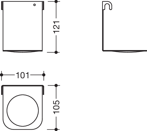 HEWI Tropfschale, Metall, passend zu Serie 477 reinweiß matt 477.06.E0360 FV