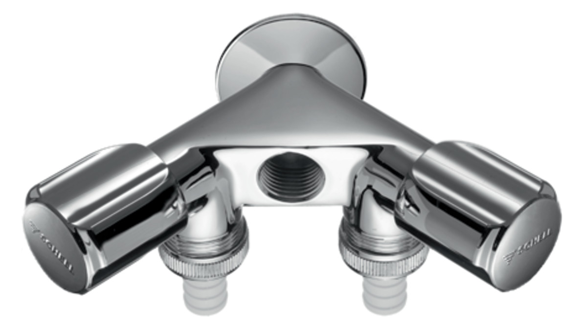 Schell Nebenanschluss-Doppelventil COMFORT RV, Schlauchanschluss, 1/2", chrom 033680699