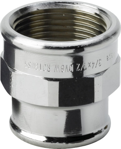Viega Reduziermuffe Rotguss 3240 in Rp3/4 x Rp1/2 verchromt 447823