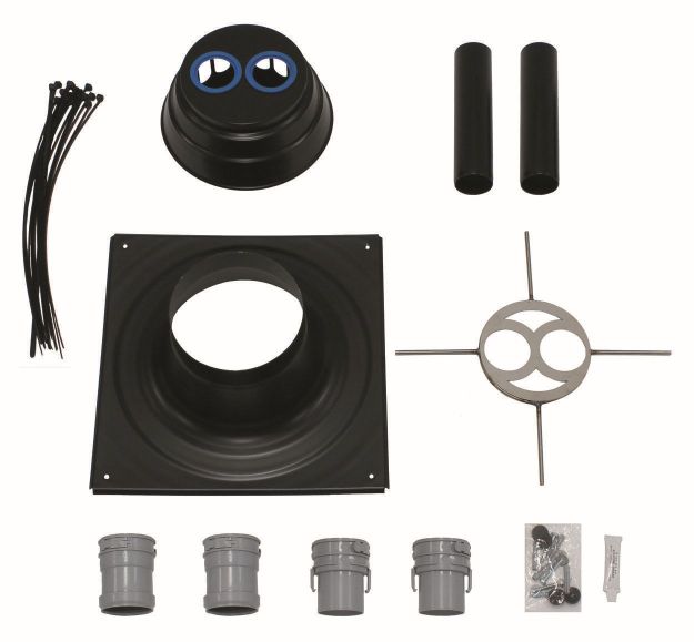 Vaillant Set 1 Grundelemente flexible Abgasleitung DN 60 PP doppelte Rohrführung 0020106046