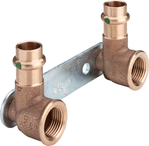 Viega Sanpress Montageeinheit mit SC-Contur 2222.2 in 15mmxRp1/2x100mmSiliziumbronze 308674