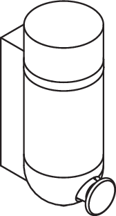 HEWI Seifenspender System 800 K, weiß, Behälter und Deckel, matt transparentem Kunststoff, 500ml, anthrazitgrau 800.06.10099 92