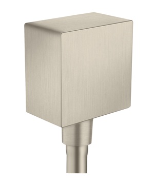 Hansgrohe Schlauchanschluss DN15 Fixfit Square Axor mit Rückflussverhinderer brushed nickel 36732820