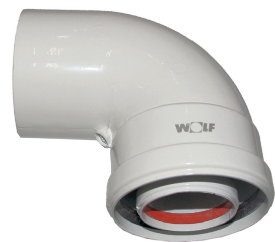Wolf LAF Bogen DN60/100 90Grad für Heizwert 2651243