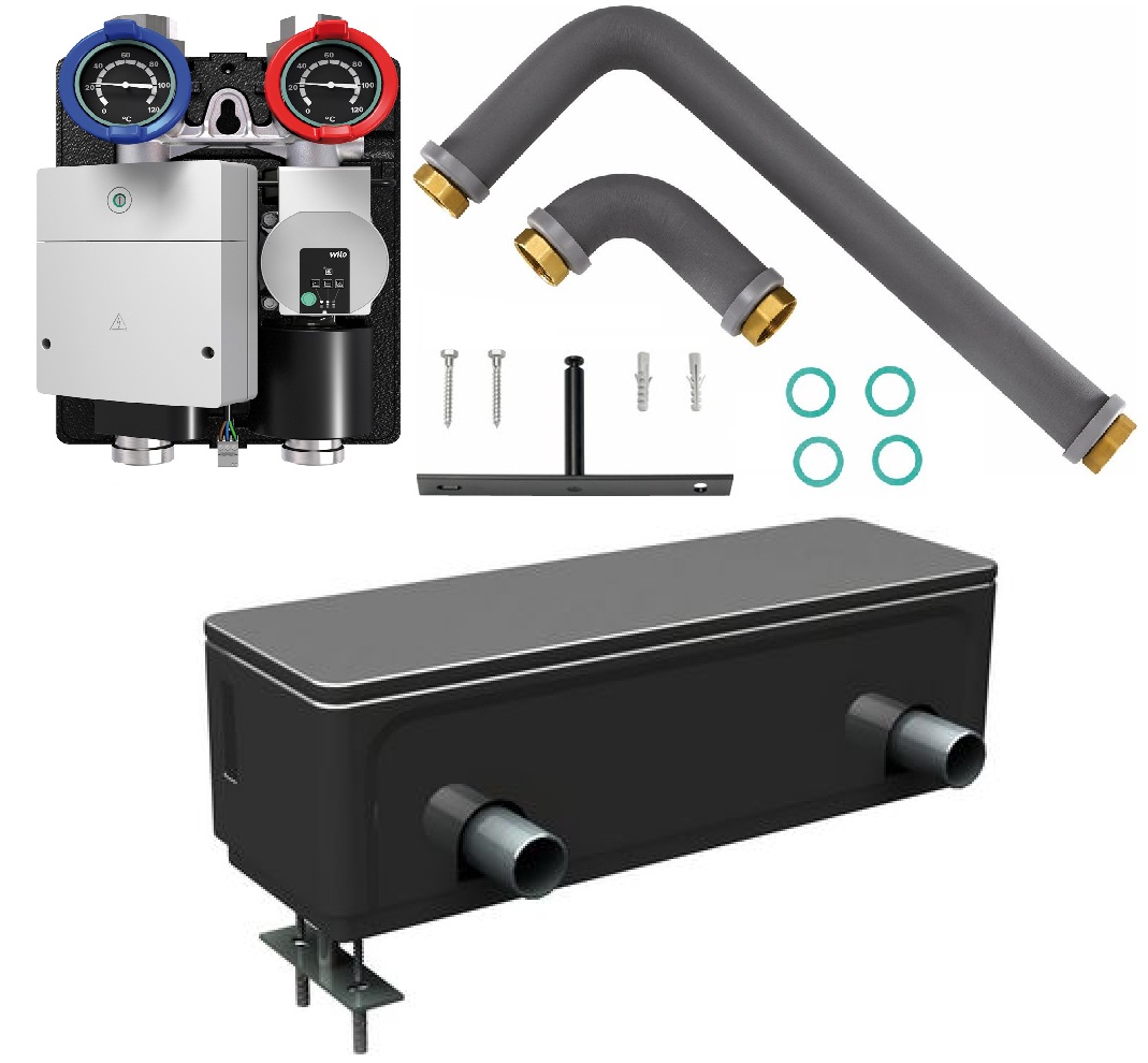 Buderus Logaplus Paket WE2.1 bis 35 kW, 1 Heizkreis WHY 120/80 Rohre HS32/7.5 MM100 7739607548