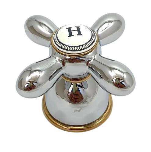 Hansgrohe Warmwasserkreuzgriff Axor Carlton für 2-Griffarmaturen chrom/gold optik 17292090