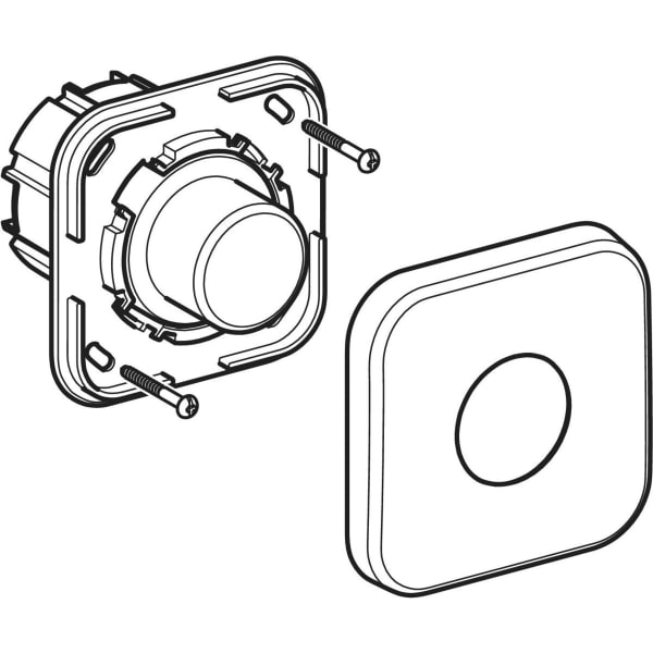 Geberit Handdrücker pneumatisch UP glanzverchromt 888.544.21.1