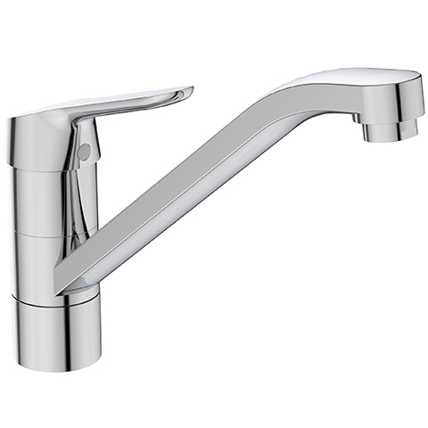 Ideal Standard Küchenarmatur Ceraflex, mit Rohrauslauf Ausladung 228mm, Vorfenstermontage, chrom BC132AA