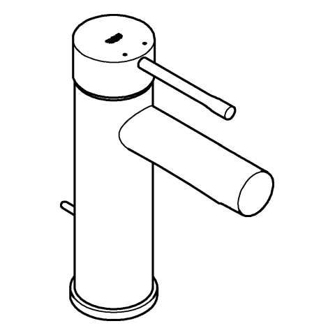 Grohe Einhand-Waschtisch-Batterie Essence chrom S-Size Zugstangen-Ablaufgarnitur 24175001