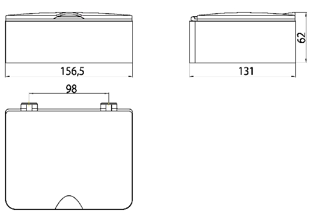 Emco Feuchtpapierhalter System2 156 x 62 x 131mm chrom-schwarz 353900101