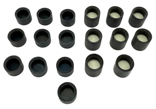 Geberit Set Geberit Dämpfkappen für Fertigbauset Edelstahl 242.205.00.1