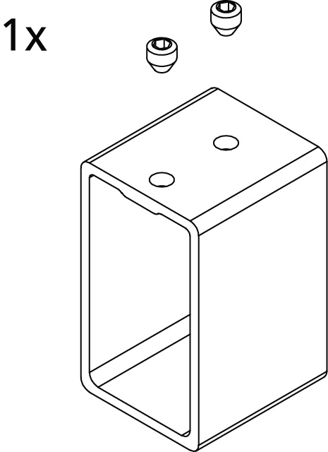Kermi Set Wandadapter für 90° Stabilisierung, bestehend aus Wandadapter und Montagekleinteilen 2535944
