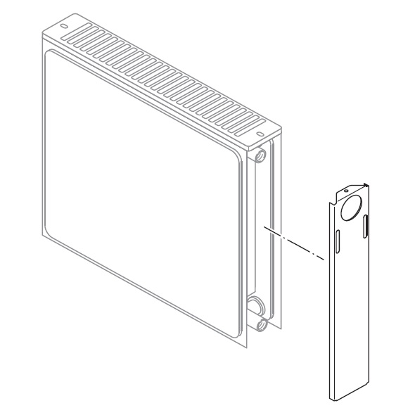 Buderus Seitenteil Plan V 21S 900mm für Ventilheizkörper mit planer Front bis Baujahr 2013 6508426