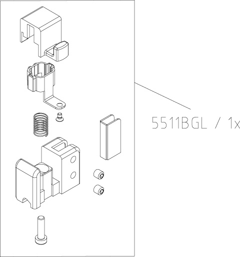 Kermi Set Aushängemechanismus für Gleittür 2535874