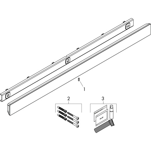 Hansgrohe Wandstange WallStoris 700mm mattweiss 27904700