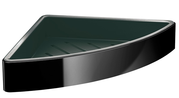 Emco Eckschwammkorb mit Kunststoffeinsatz Loft 179x34x179mm schwarz / schwarz 054513303