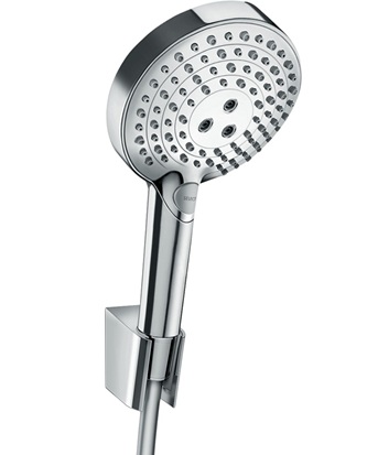 Hansgrohe Raindance Select S Brausehalterset 120 3jet PowderRain mit Brauseschlauch 1250mm, Chrom 27669000