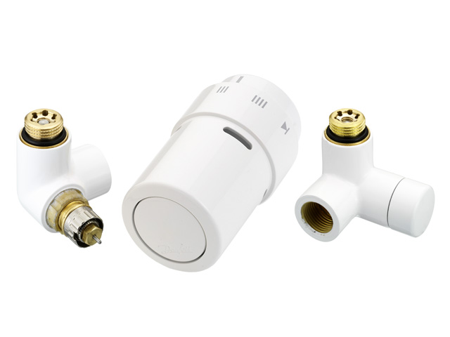 Danfoss X-tra Design Set Ventilgehäuse RA-URX links weiß 013G4008