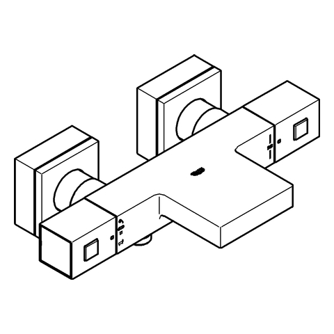 Grohe Grohtherm Cube Thermostat-Wannenbatterie chrom eigensicher 34497000