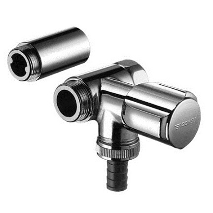 Schell Nebenanschluss-Ventil COMFORT, RV für Wandbatterien, Anschluss rechts, 3/4", chrom 033240699