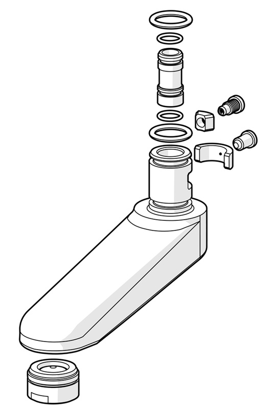 Hansa Auslauf L=96mm chrom 59910419