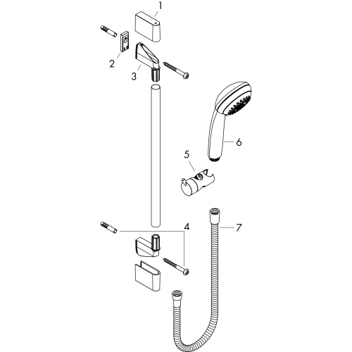 Hansgrohe Brauseset Crometta 85 Mono mit Brausestange 900mm, Chrom 27729000