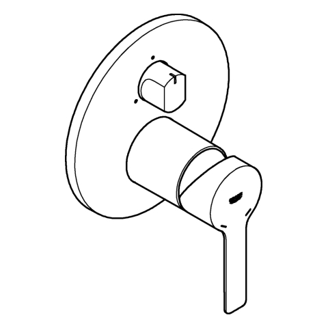 Grohe Einhand-Batterie Lineare Fertigmontage-Set supersteel supersteel für 35600 3-Wege Umstellung 24095DC1