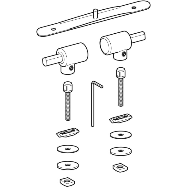 Geberit Metallscharniere, 1 Paar zu 572620 und 572120 598157000