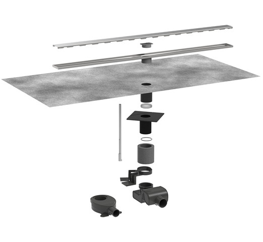 Hansgrohe Komplettset RainDrain Allround 900mm für Standard / flache Installation gebürstet edelstahl 56188800