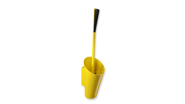 HEWI WC-Bürstengarnitur Serie 801, mit ergonomischem Griff zur Wandmontage, senfgelb 801.20.100 18