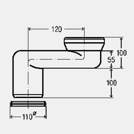 Viega Versprungbogen 8090.1 in DN100 Versprung 120mm Kunststoff weiß 340780