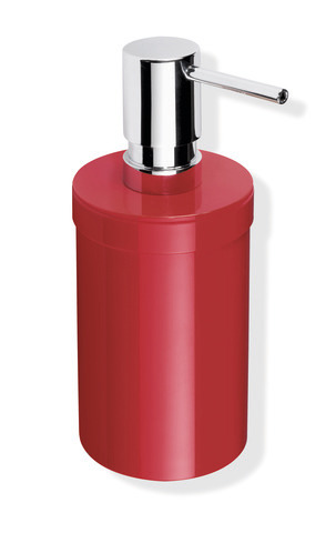 HEWI Seifenspender, Pumpe Metall verchromt, für Ablagen mit Loch 950.13.00.. und Halter 800.00.10090 und Set 800.06.11041, 815.06.110, 815.06.11090, 162.06.110..., rubinrot 800.06.010 33
