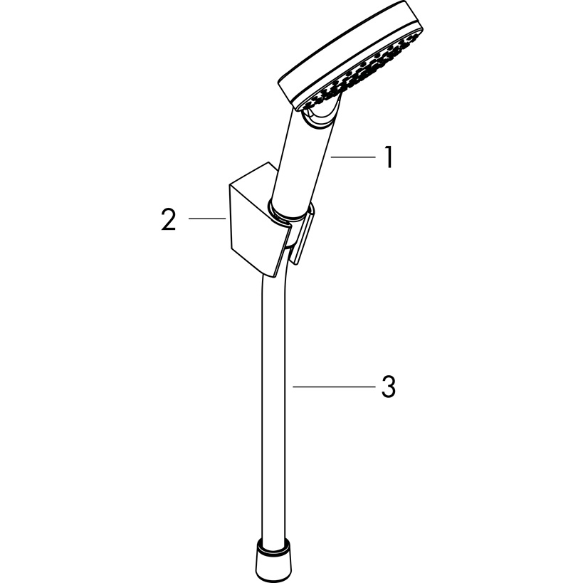 Hansgrohe Brauseset Crometta 1 jet EcoSmart 9 l/min/Porter weiss/chrom Brauseschlauch 1600mm 26569400