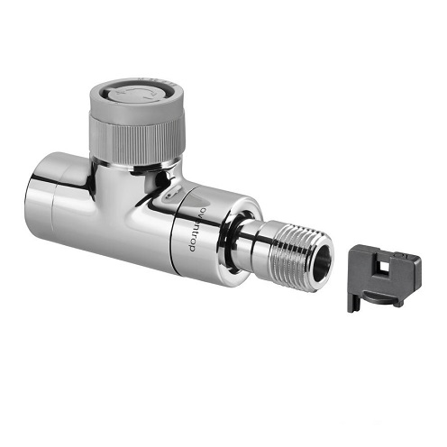 Oventrop Thermostatventil "EQ" DN15, Durchgang, verchromt, mit "Q-Tech" 1163652