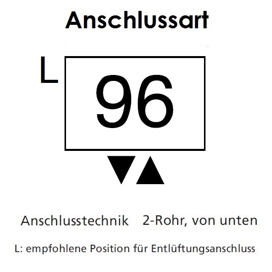 Arbonia Mehrpreis für Anschlussart 96 / 98 für Röhrenradiatoren