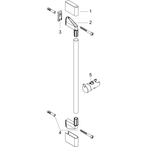 Hansgrohe Brausestange Unica'Crometta 900mm chrom ohne Schlauch 27609000