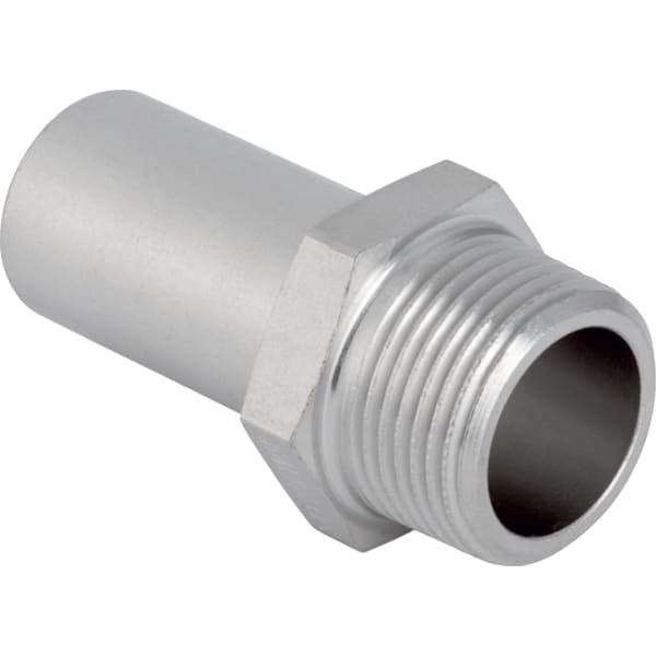 Geberit Mapress Edelstahl Übergang mit AG und Einschubende d54-R2 31940