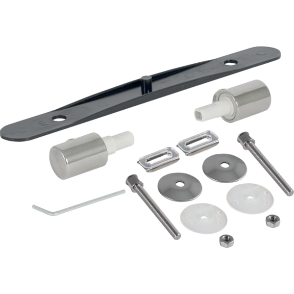 Geberit Set Scharniere für WC-Sitz Joly mit Absenkautomatik, Edelstahl 598114000