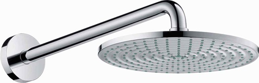 Hansgrohe Tellerkopfbrause Raindance Air 240mm mit Brausearm satinox 27474810