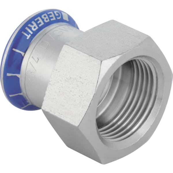 Geberit Mapress Edelstahl Übergang mit IG d12-Rp3/8 33018