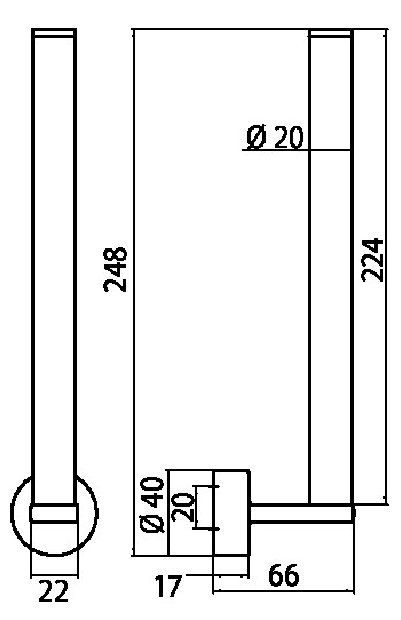 Emco Reservepapierhalter Rondo2 senkrecht, 2 Rollen chrom 450500102