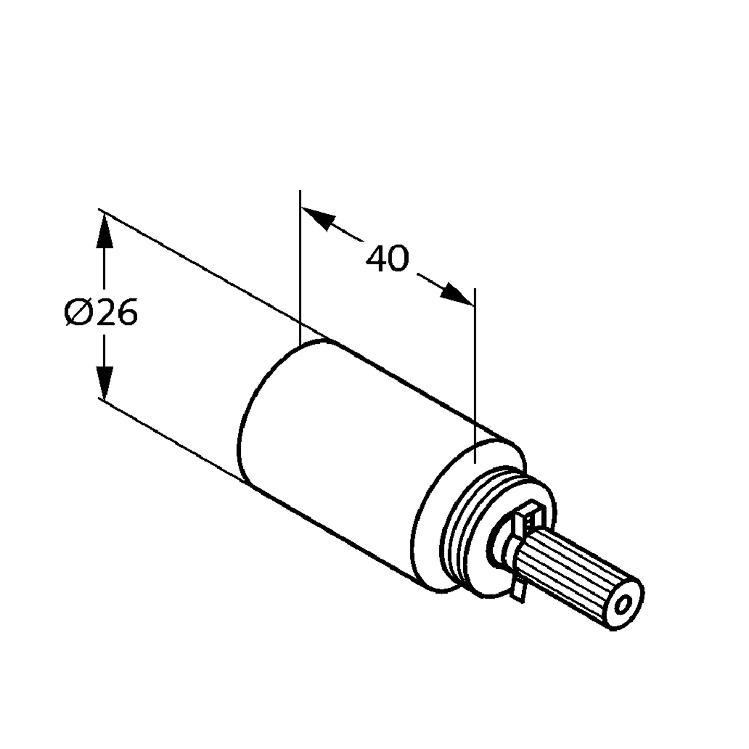 Kludi Unterputz-Ventilverlängerung G 1/2 - G 1 1/4, chrom 7507905-00