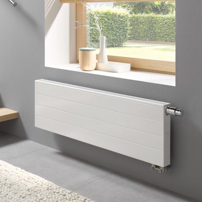 Kermi x2 Heizkörper Line-V Typ 33 H: 90,5 L: 200,5cm weiß, rechts PLV330902001R1K