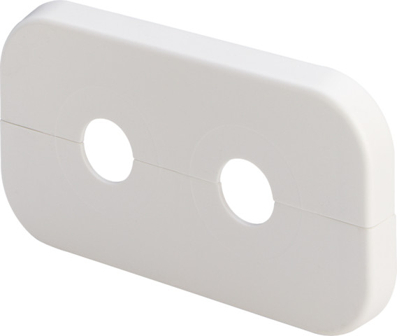 Viega Doppelrosette 1079.7 in 110x60x10x15mm Kunststoff weiß RAL 9010 264581