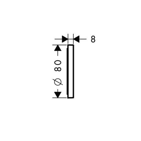 Hansgrohe Scheibe Wandausgleich Showerpipe chrom 98681000