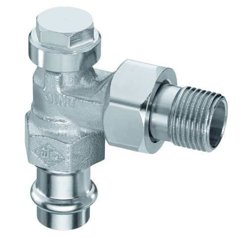 Heimeier Verschraubung Regulux, DN15 Eckform, Viega Pressanschluss 15mm 0341-15.000