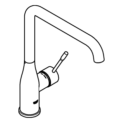 Grohe Essence Einhand-Spültischbatterie supersteel hoher Auslauf 30505DC0
